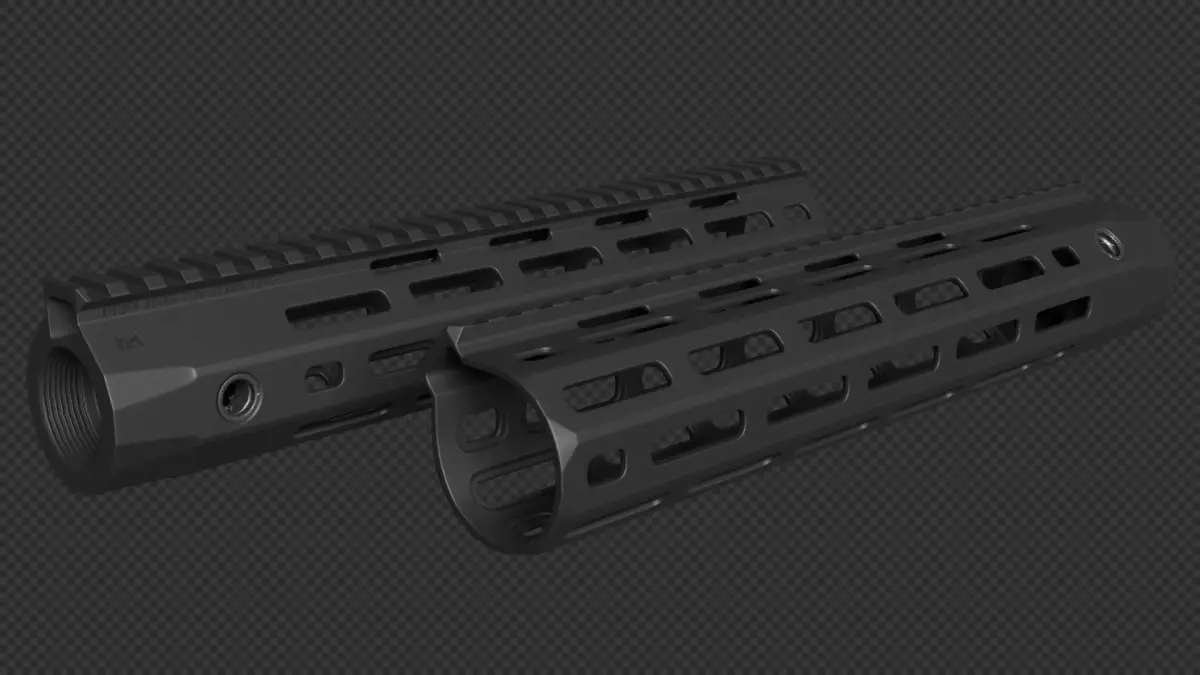 AR-15 KAC URX4 1075Inch M-LOK Handguard Low-poly 3D model