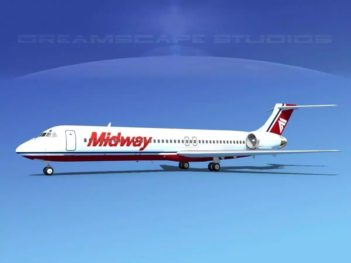 McDonnell Douglas MD-87 Midway 3D model