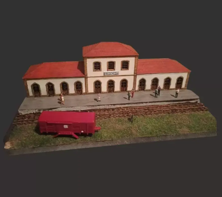 Spanish station building La Fregenada 1-87 resin 3D print model