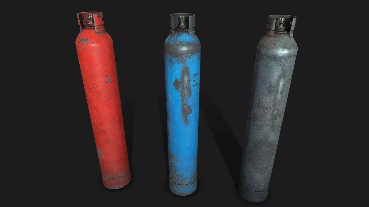 Gas cylinder 2 Low-poly 3D model purchase