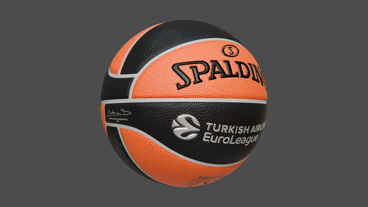 Spalding Euroleague Legacy TF 1000 Basketball Ball 3D model