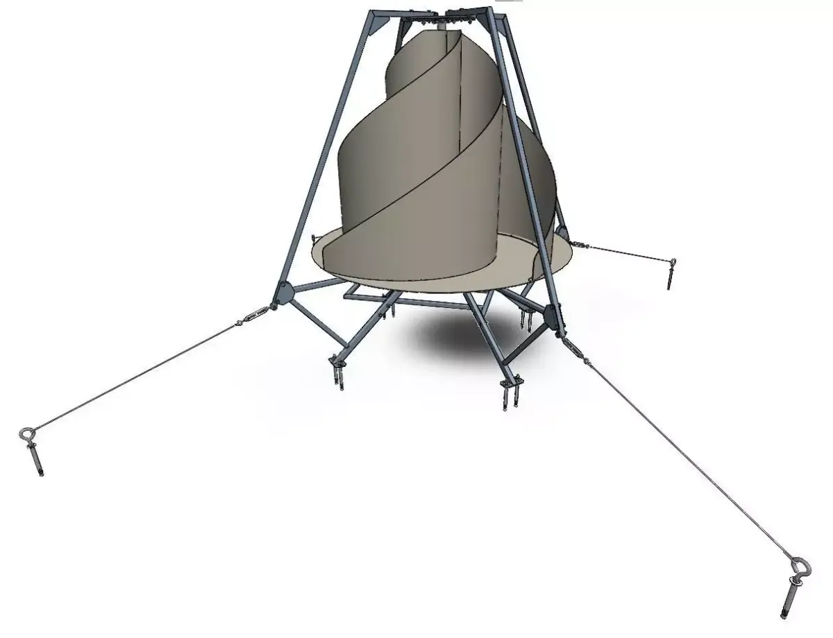 Wind turbine vertical silent 3D model