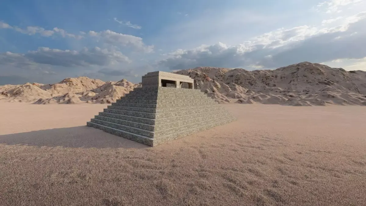Zigurat ancient pyramid-Ziggurat Temple 3D model get