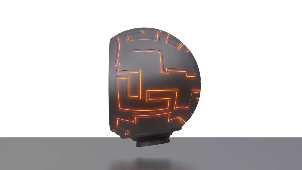 Camera futuristic lamp Free 3D model