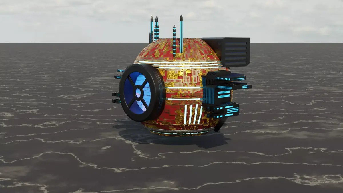 Futuristic drone 3D model Low-poly 3D model