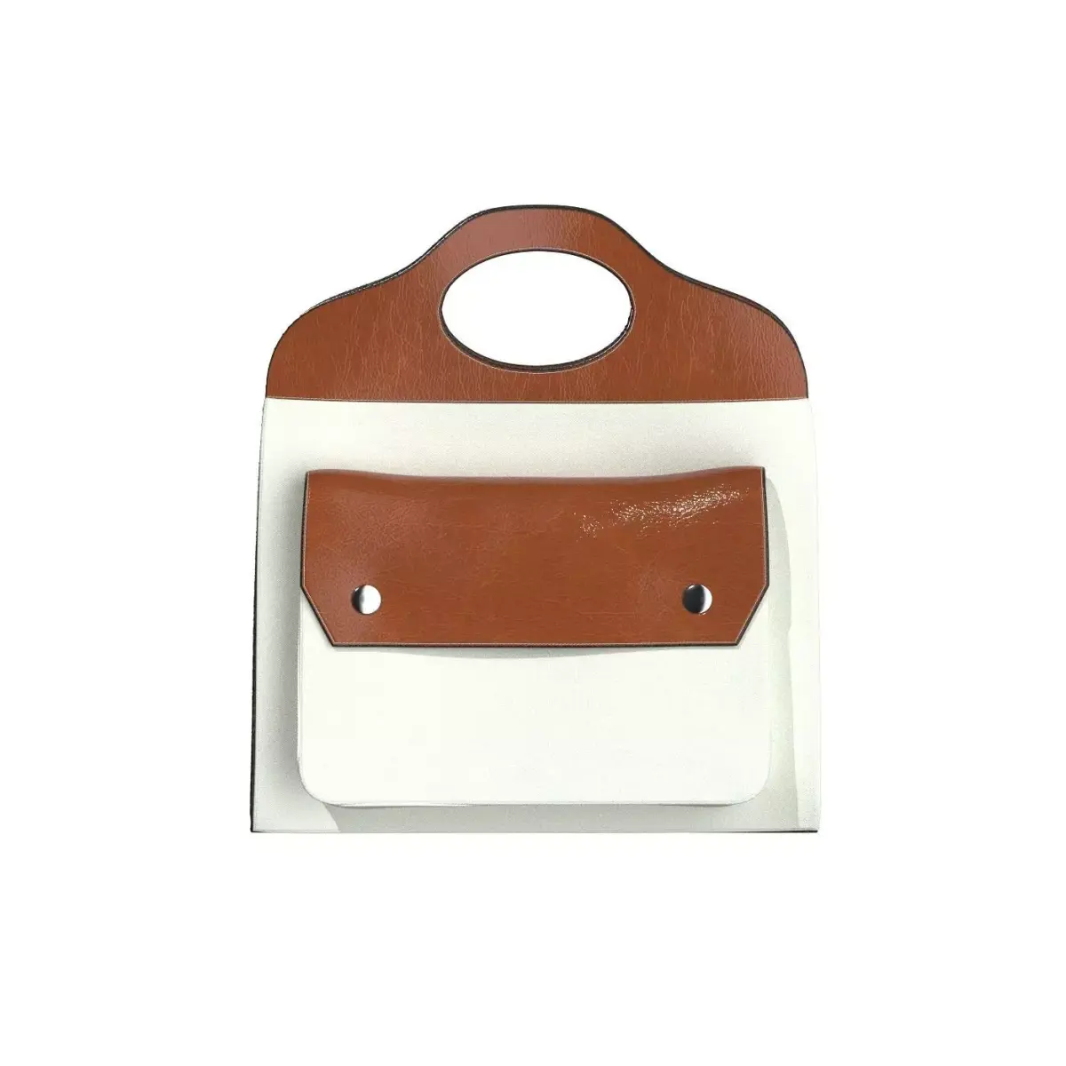 Brown Leather Tote Bag 3D model purchase
