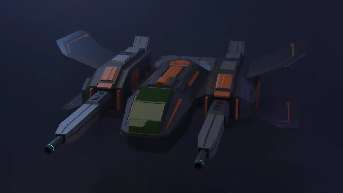 Space Fighter Low-poly 3D model purchase