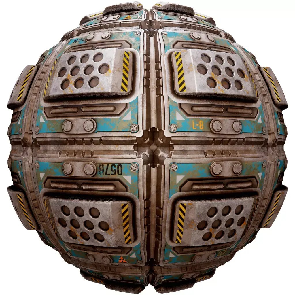 PBR Seamless Sci-Fi Texture 34 Low-poly 3D model
