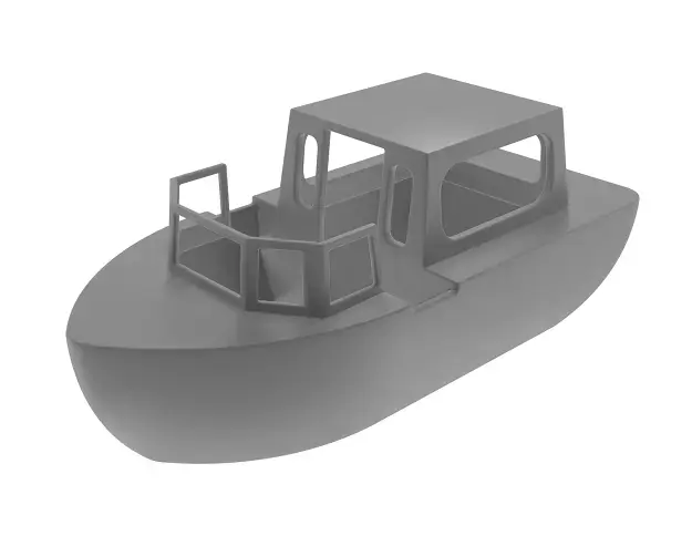 Tourist Boat Low-poly 3D model
