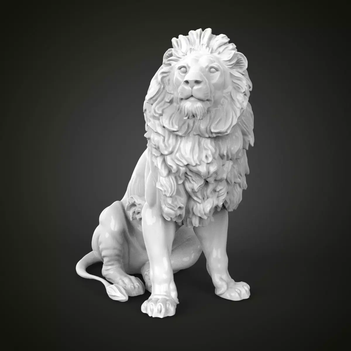 Lion at the entrance of the Palace of Justice in Vienna 3D print model purchase