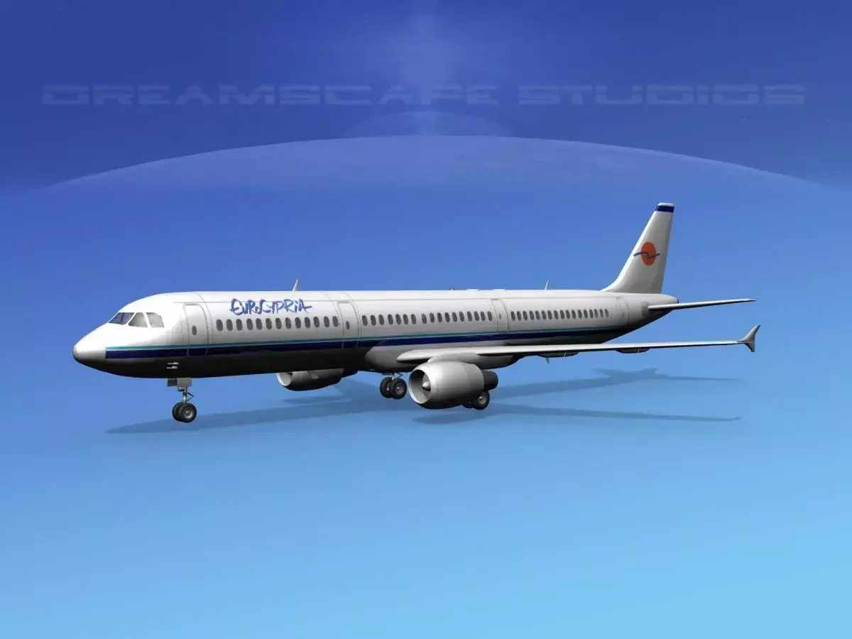 Airbus A321 Eurocypria 3D model