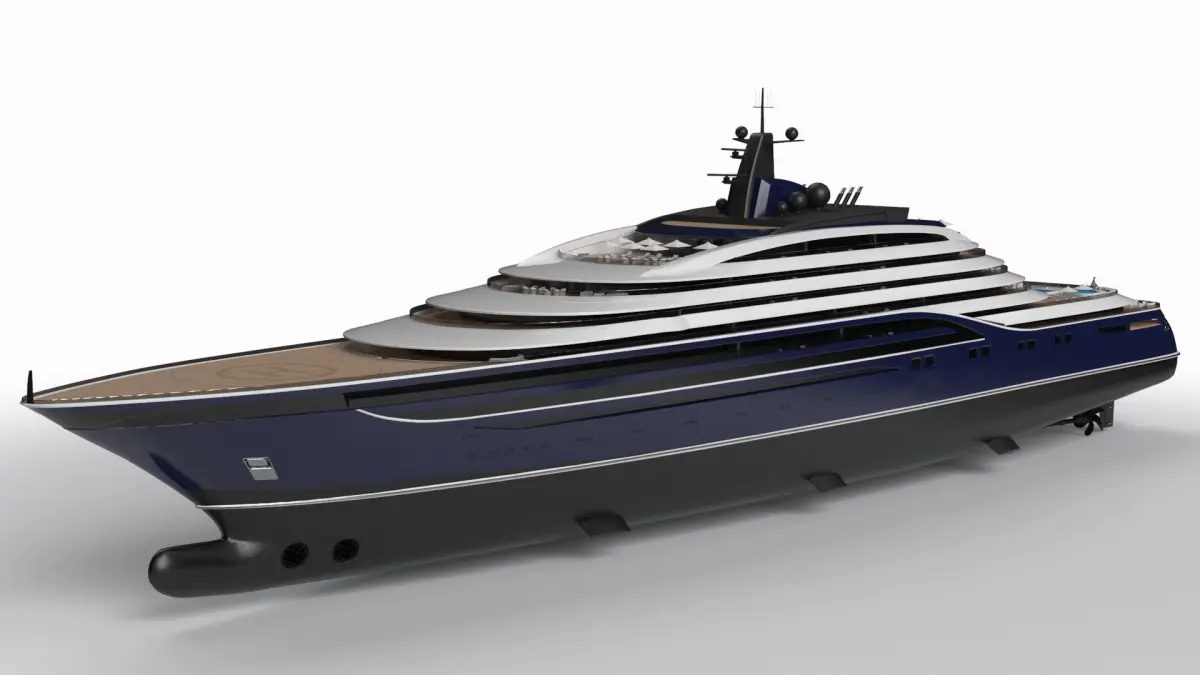 Somnio Superyacht Night Scene 3D model