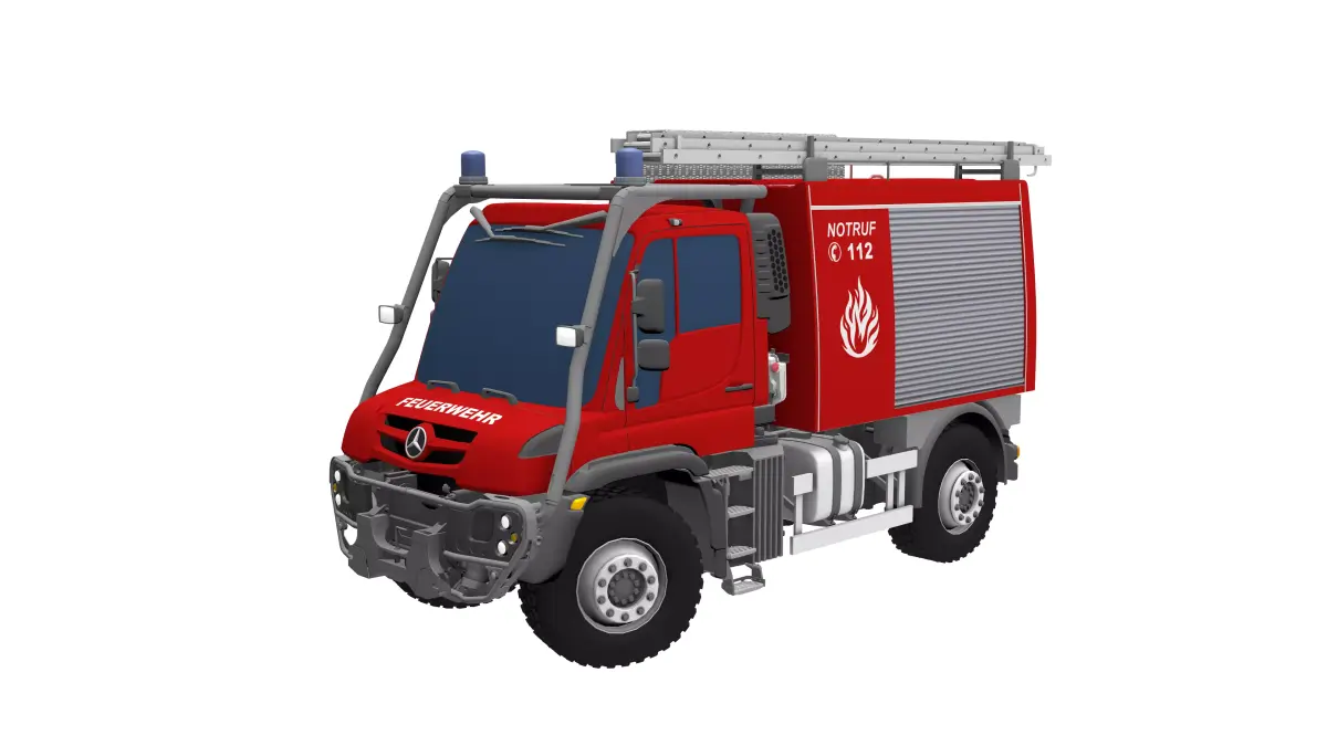 Mercedes Unimog U535 Fire Truck  3D model