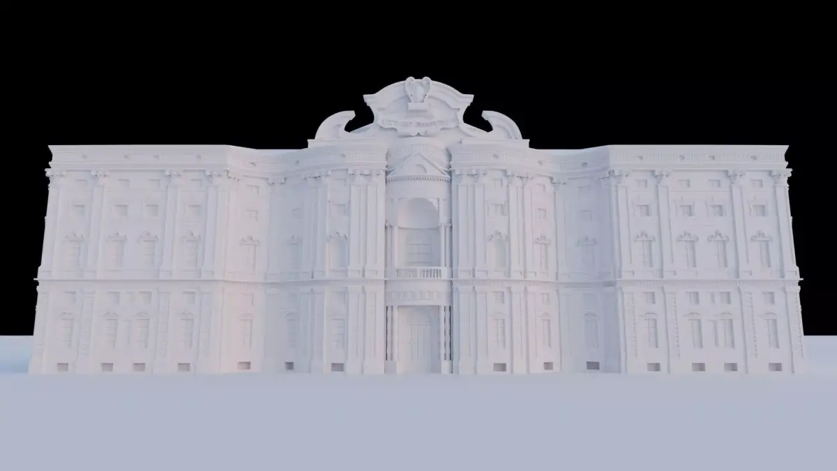 Palazzo Carignano - High-Quality 3D model