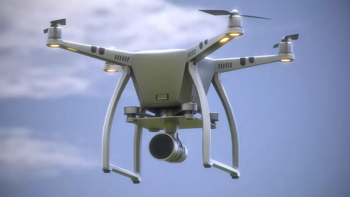 Drone Low-poly 3D model 3