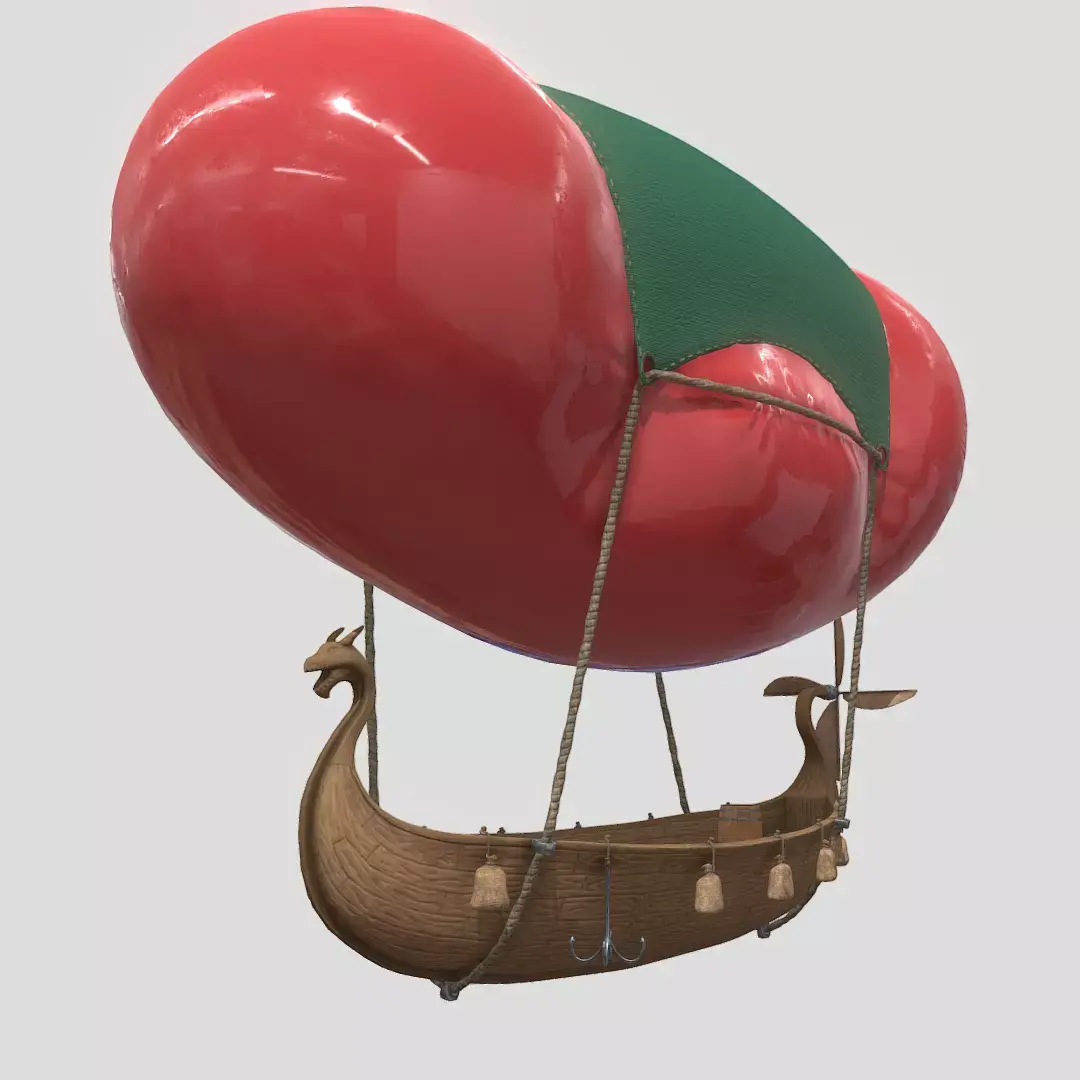 Airship Low-poly 3D model get