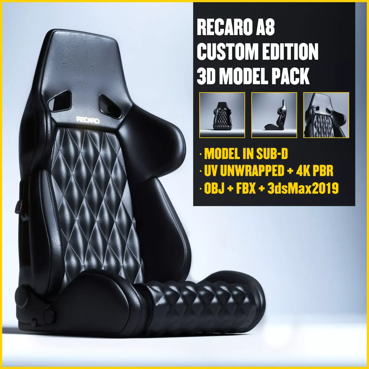 RECARO A8 Custom Edition Low-poly 3D model