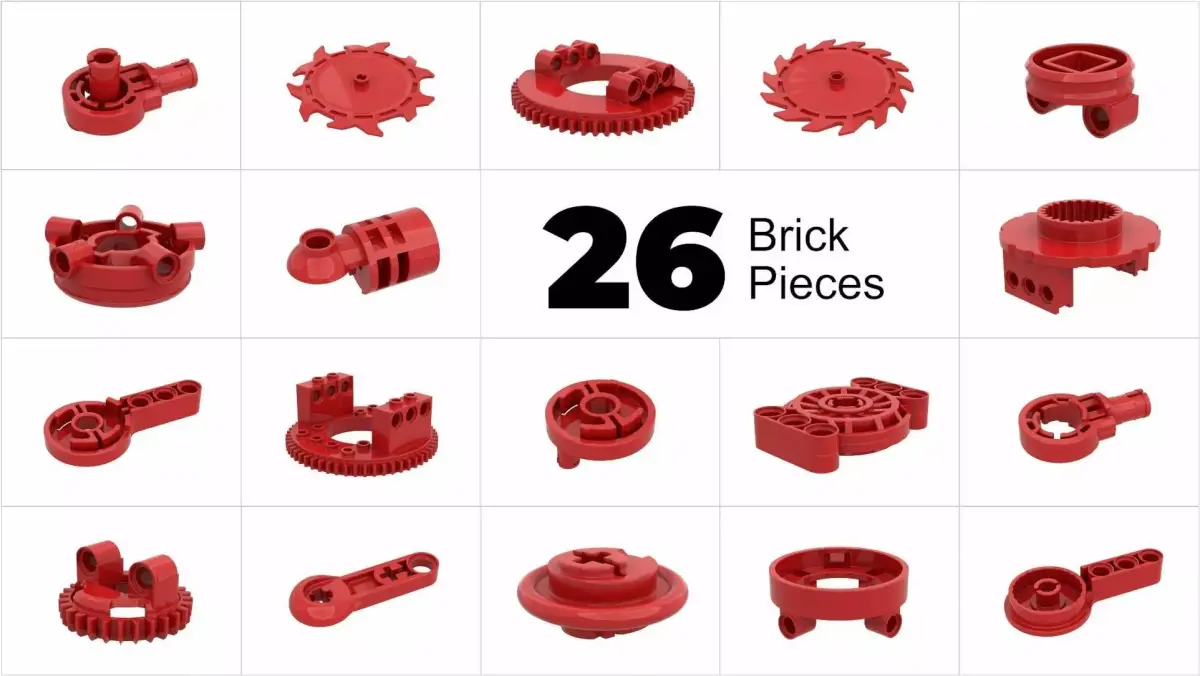 TwindBricks3D - 26 Technic Rotation -- Turntable collection 3D print model