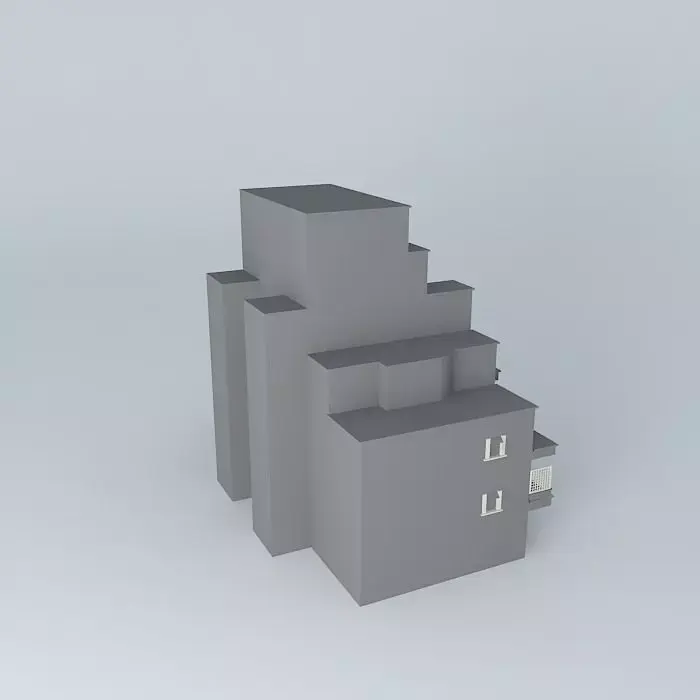 Art deco architecture building Free 3D model
