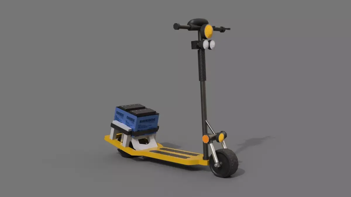 Realistic Electric Scooter 3D Model - Game and VR Ready Low-poly 3D model