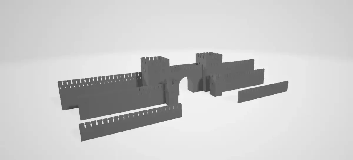 Castle Gate Low-poly 3D model purchase