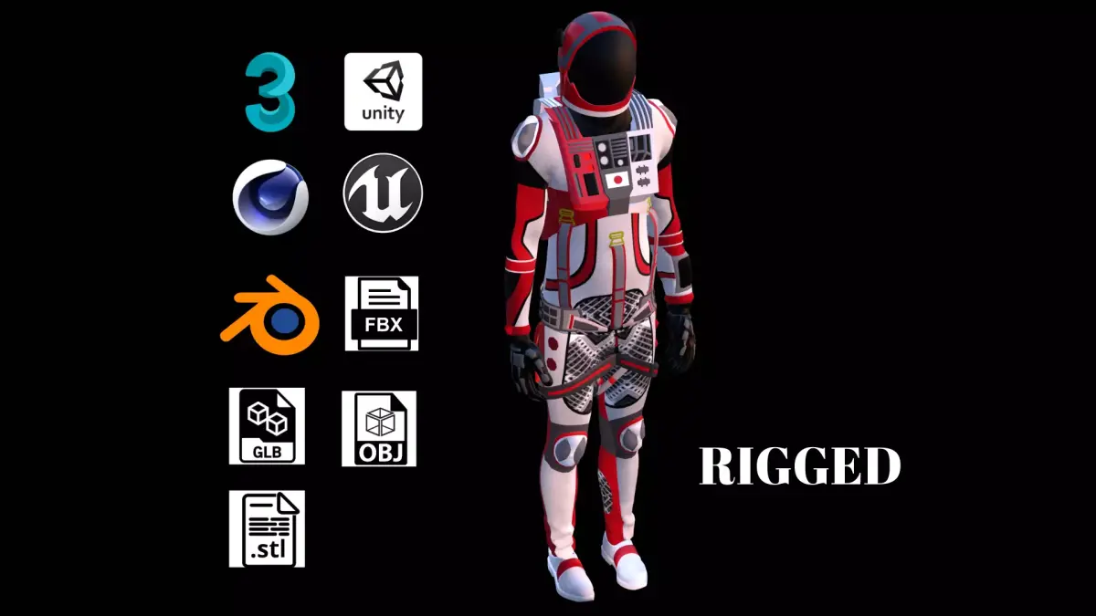 Astronaut Spacesuit Japan 3D model