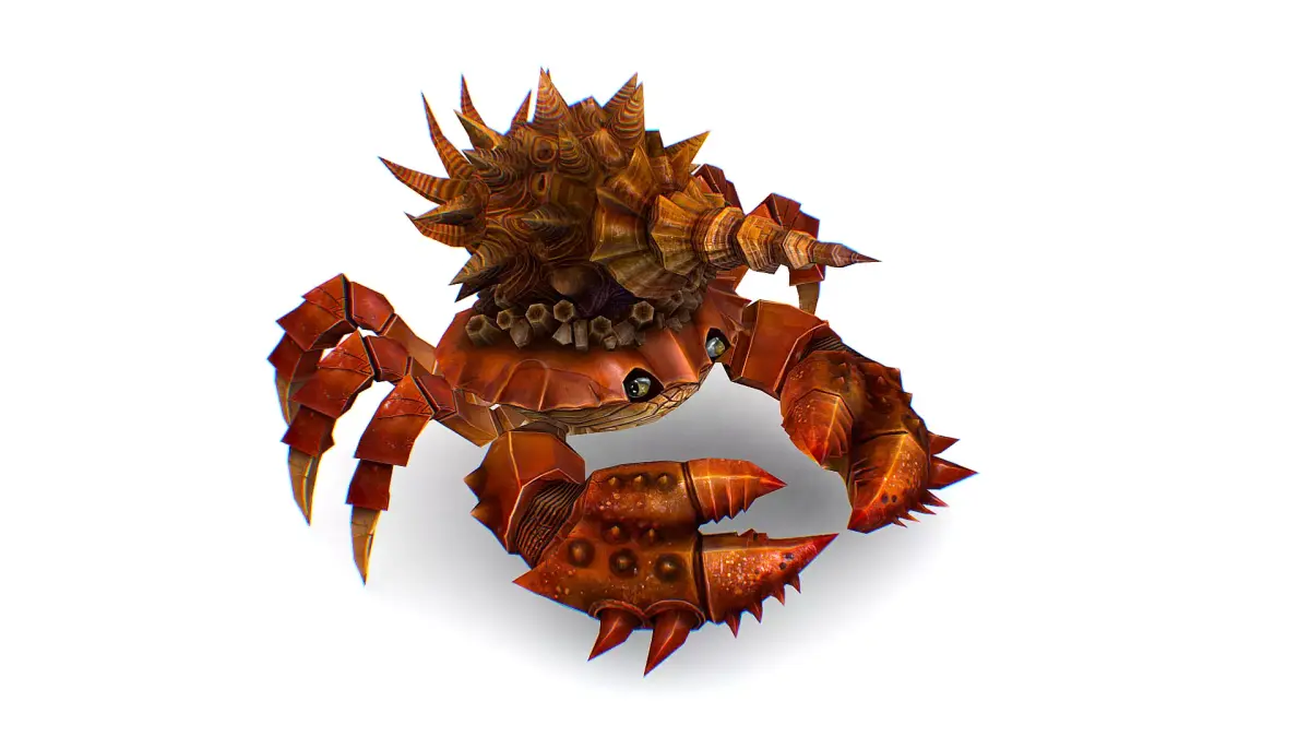 Red Giant Crab Shell Crayfish Arthropods Sea Animal  Low-poly 3D model