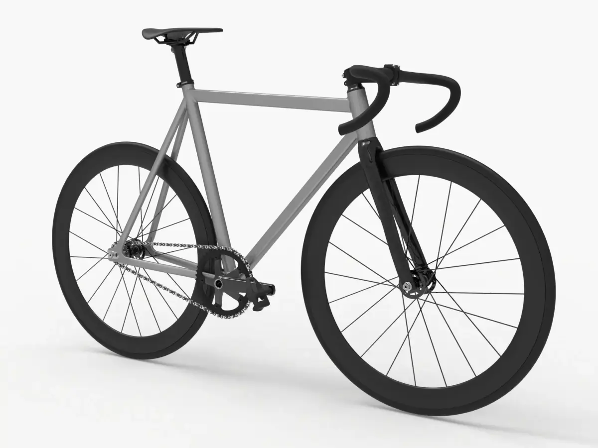 Mash geometry like fixed gear bike with SRAM Omnium and dropbar 3D model