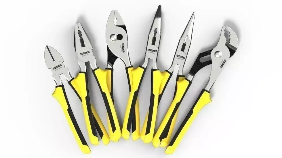 Pliers Set - 6 Pieces 3D model