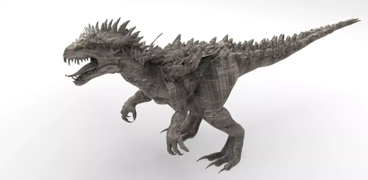 Dragon lizard Viking Dinosaur Statue 4  3D model