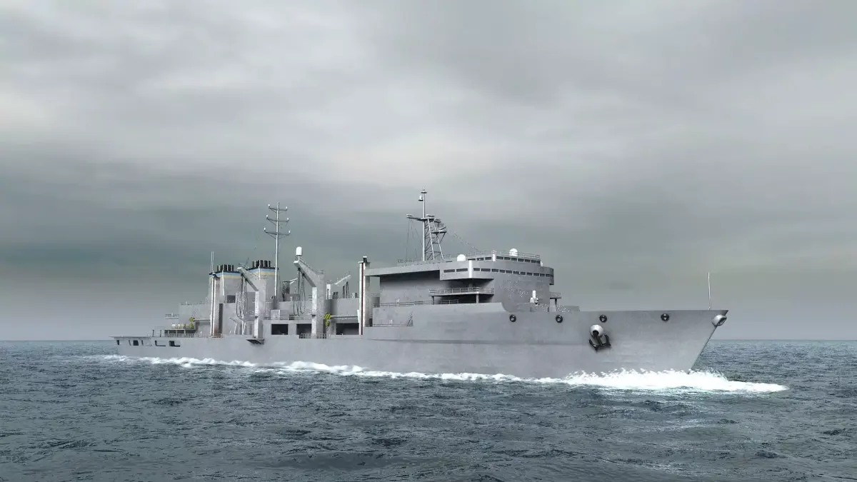 US Navy Supply-class fast combat support USS Low-poly 3D model