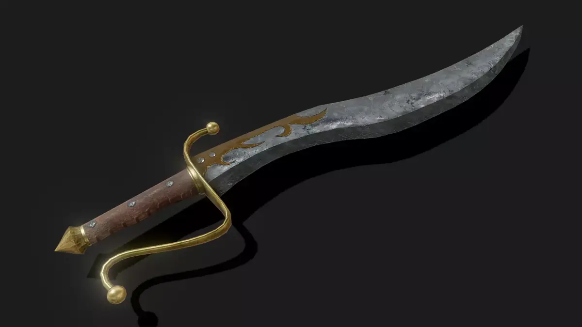 Cursed Blade Low-poly 3D model