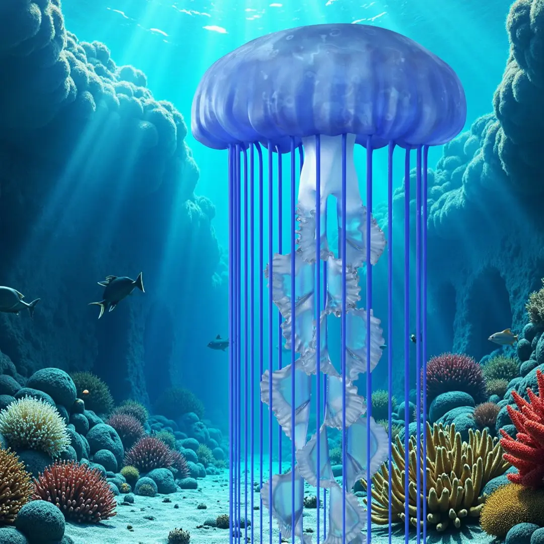  Deep Blue Jellyfish 