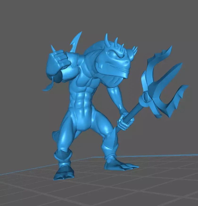 KUO-TOA DEEP ONE FISH-MAN WARRIOR Pose 2 Free 3D print model