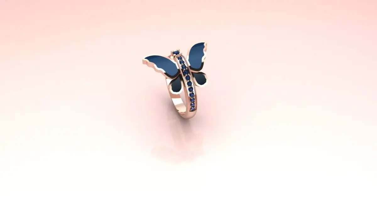 buterfly ring 3D model