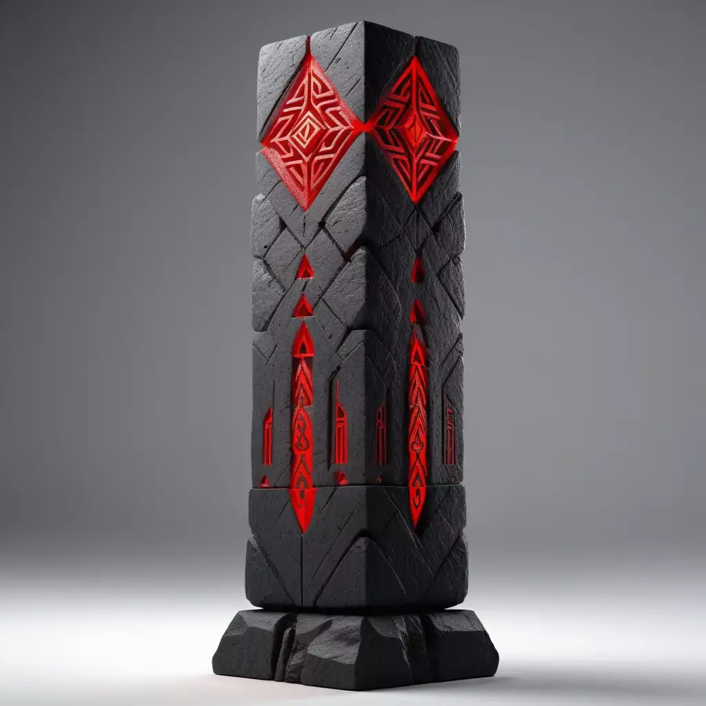 Mystic Stone Obelisk with Glow 3D model