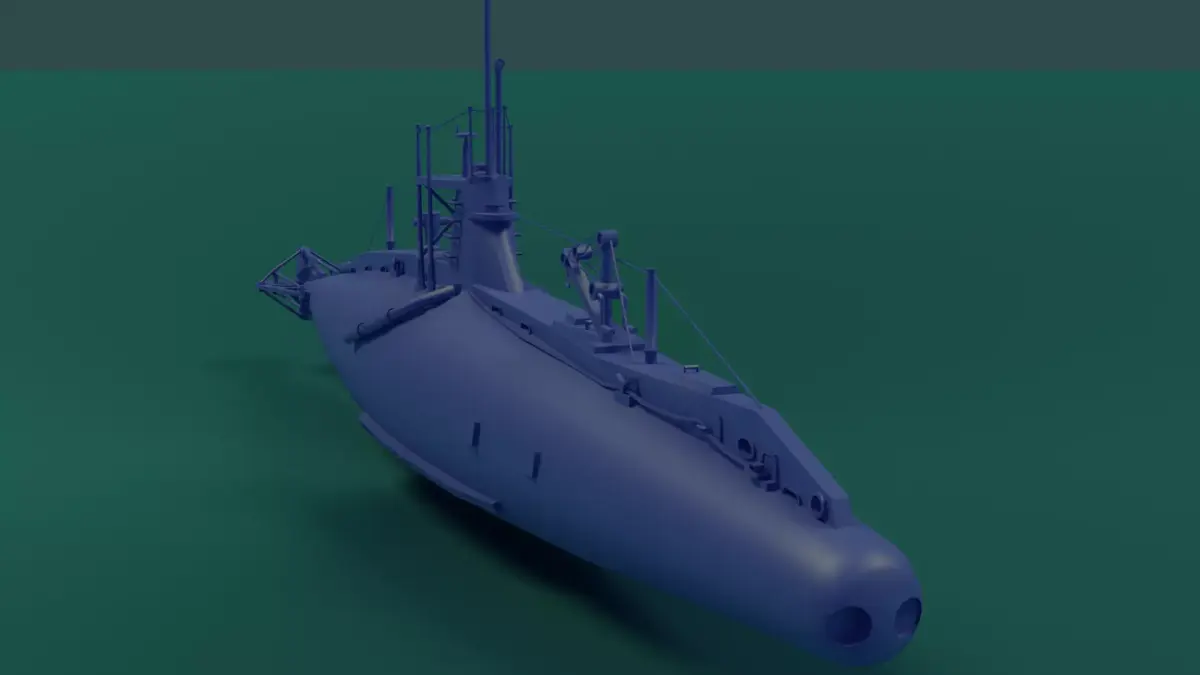 HMS A 13 Low-poly 3D model