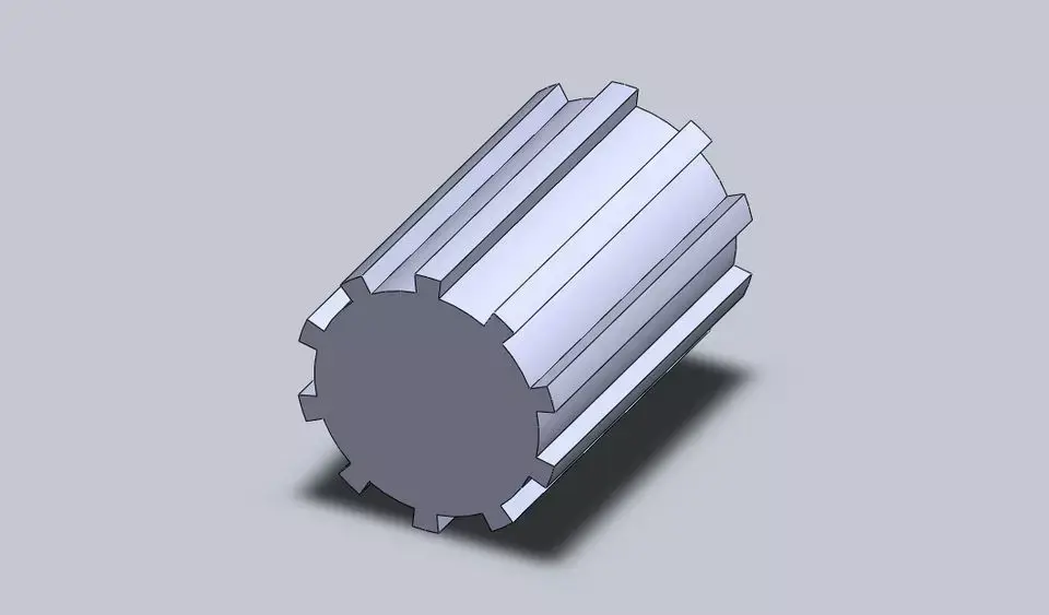 external spline shaft Free 3D model