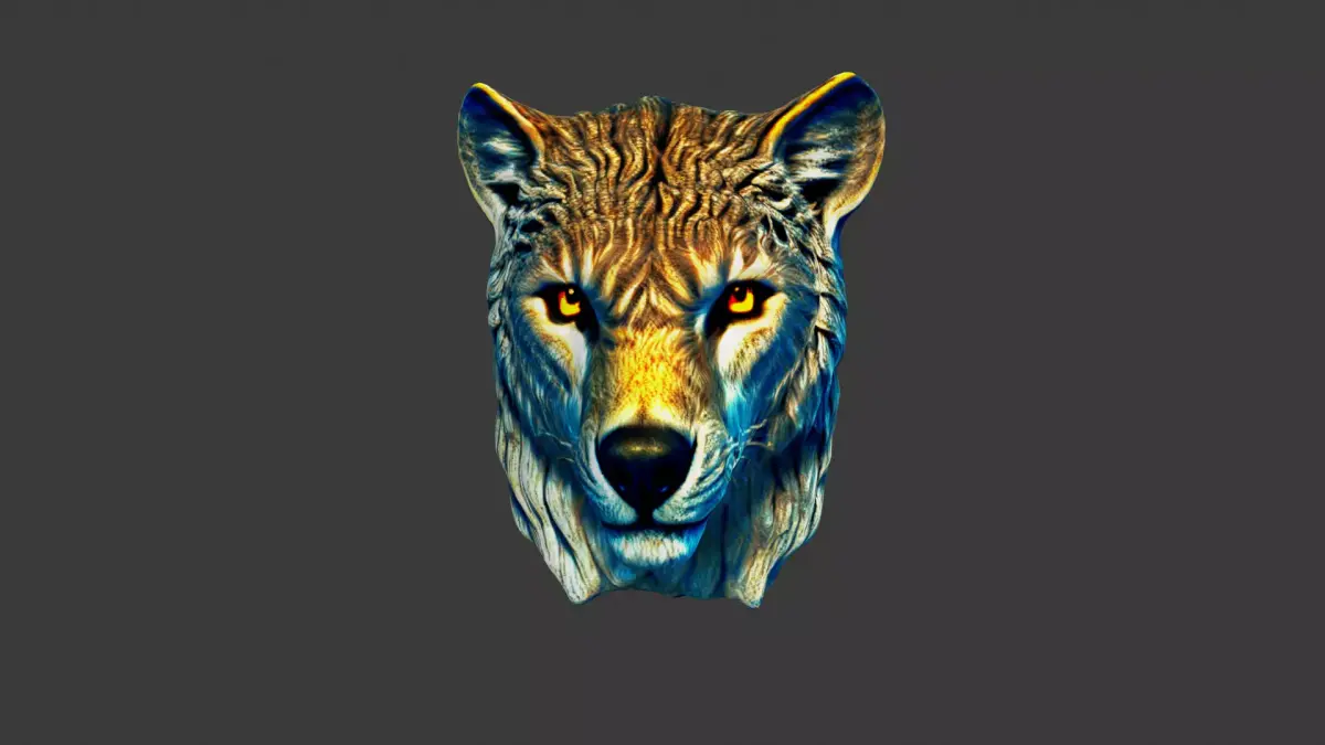 Animal Head Low-poly 3D model 20