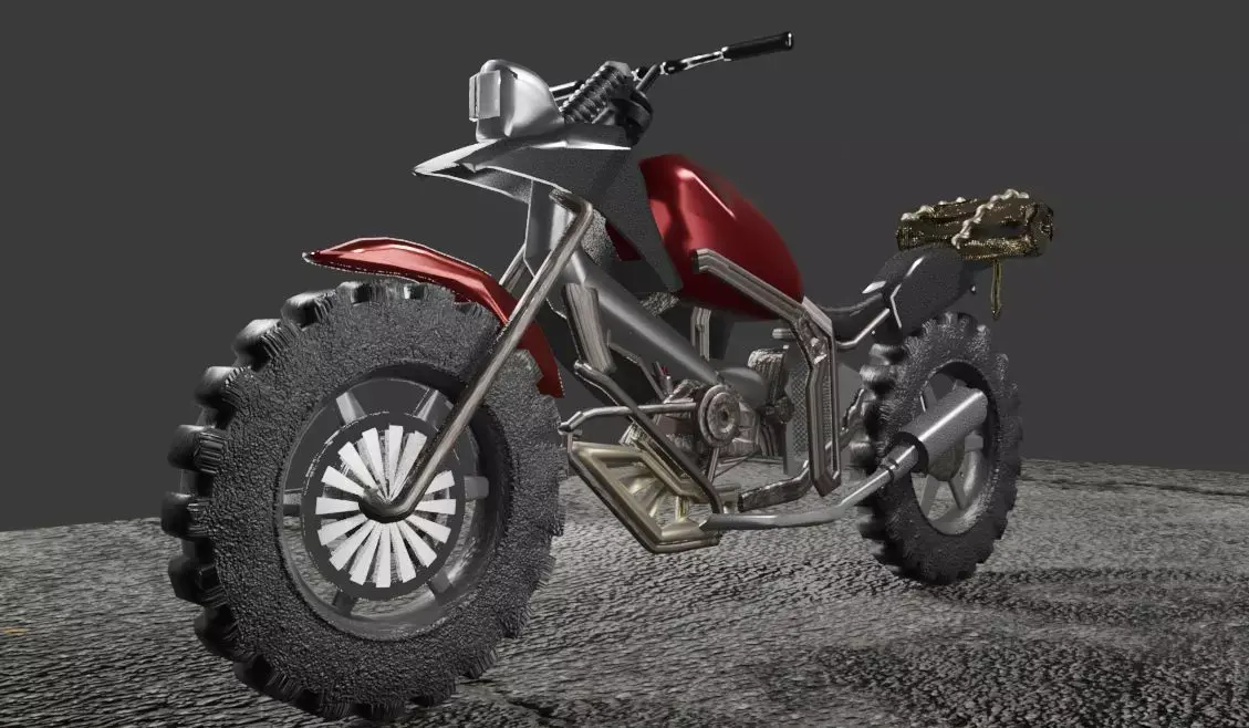 Red Drifter Bike 3D model