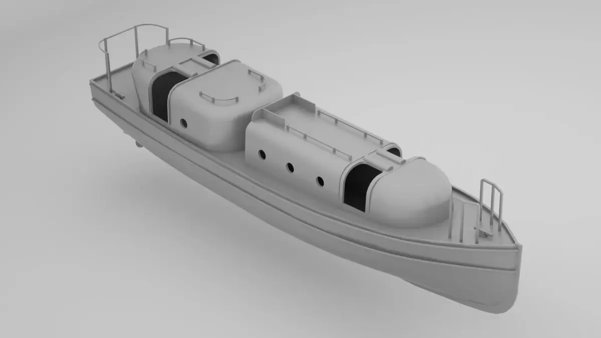 Lifeboat - Type 8 - World War 2 Warship 3D model