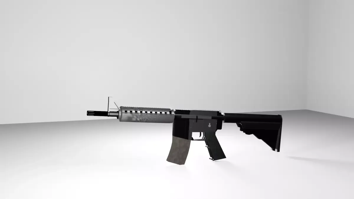 M4A4 PUBG Gun Free 3D model