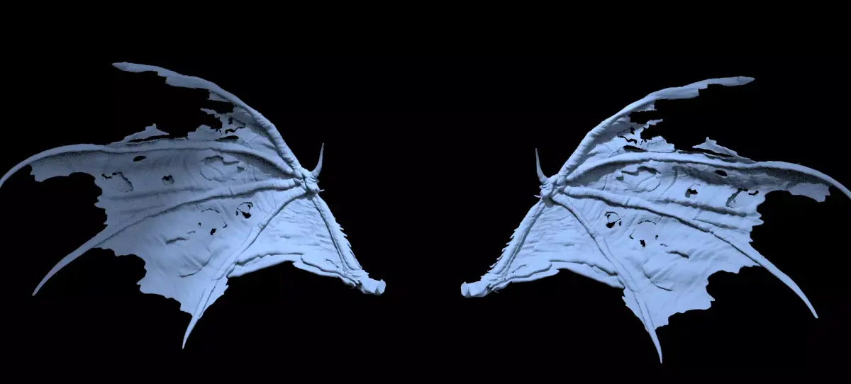 Dark Bat Wings 3  3D model