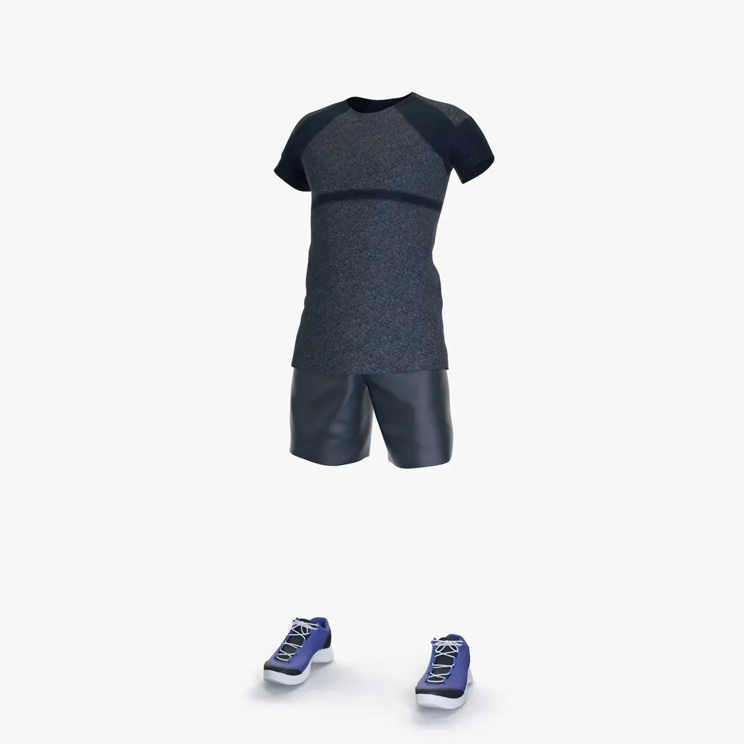 Workout Clothing Male 3D model