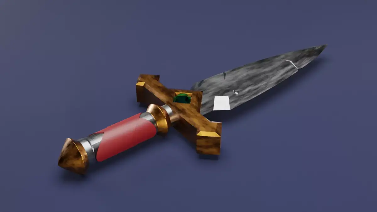 Battel dagger 3D model 3D model