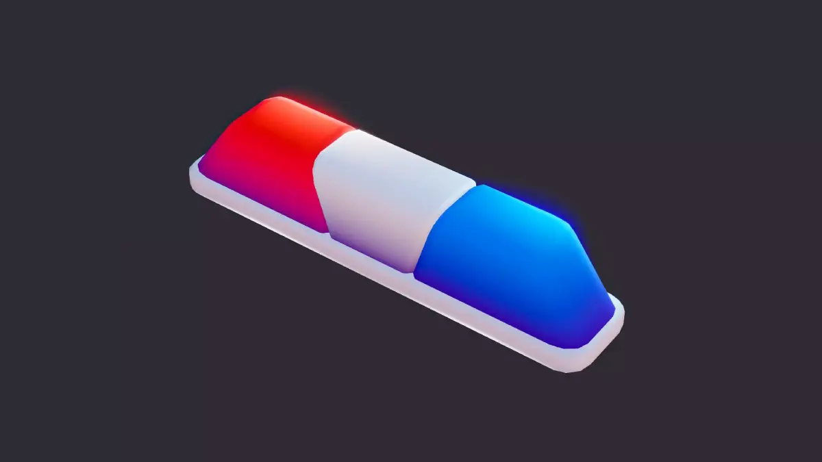 Lowpoly Police Siren 3D model get