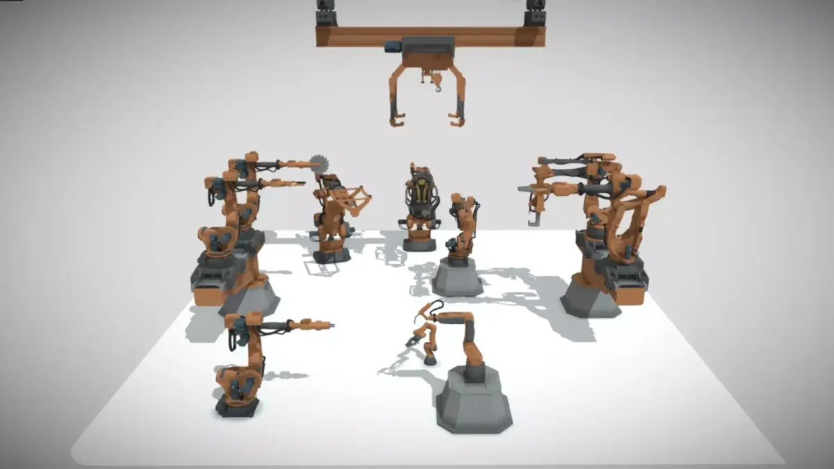 Low Industrial Robot Low-poly 3D model