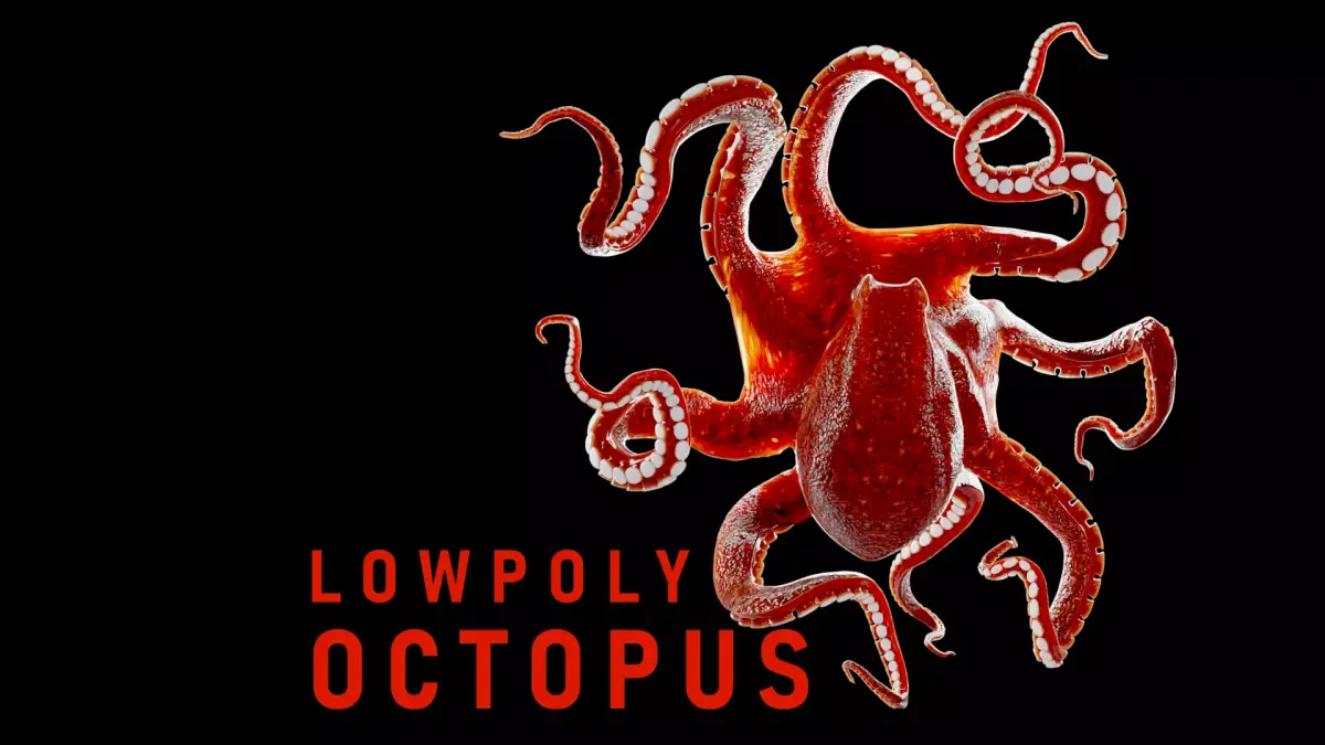 Animated Octopus Low-poly 3D model purchase