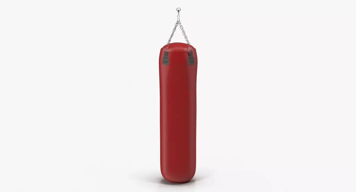 Punching Bag Red Generic Low-poly 3D model