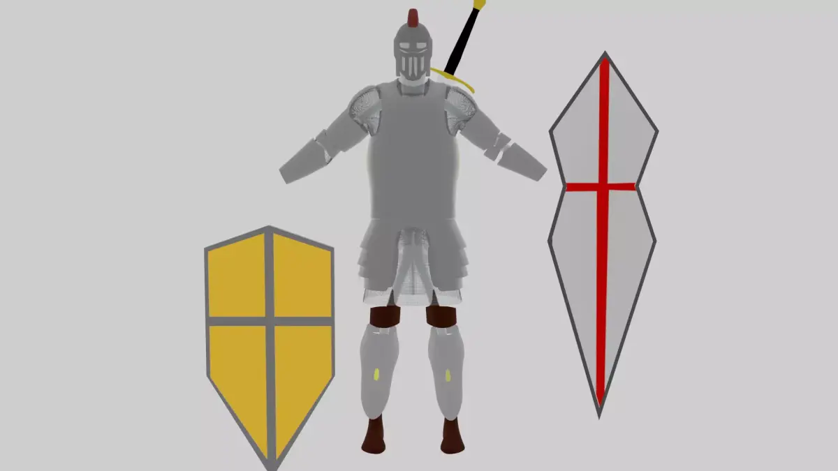 Medival Armor Set Free low-poly 3D model